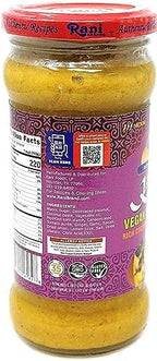 Rani Korma Curry Vegan Simmer Sauce (Rich Coconut, Onion, Garlic & Spices) 14oz (400g) Glass Jar ~ Easy to Use | Vegan | No Colors | All Natural | NON-GMO | Gluten Free | Indian Origin