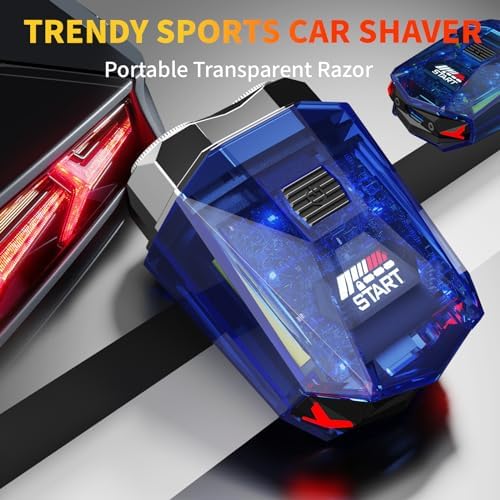 Cyberpunk Mini Electric Shaver, Portable Electric Razor for Men, Smart Display, IPX7 Waterproof, Wet & Dry Shaving, Rechargeable Cordless Rotary Shaver for Home, Office, Car, Gifts
