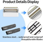 1 pack Professional Replacement Foil and Cutters for BaBylissPRO Barberology Double Foil Shaver, Compatible with BaBylissPRO Barberology FXFS2 Shaver，Silver