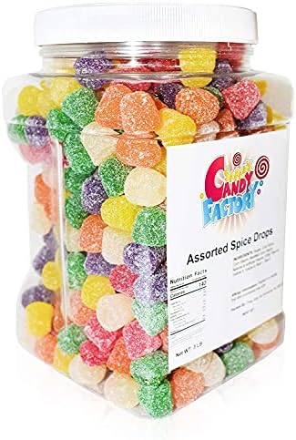 Sarahs Candy Factory Assorted Spice Drops 3 Lbs in Jar