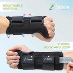 Carpal Tunnel Wrist Brace Night Support and Metal Splint Stabilizer [Single] - Helps Relieve Tendinitis Arthritis Carpal Tunnel Syndrome Pain - Reduces Recovery Time for Men Women - Right (S/M)