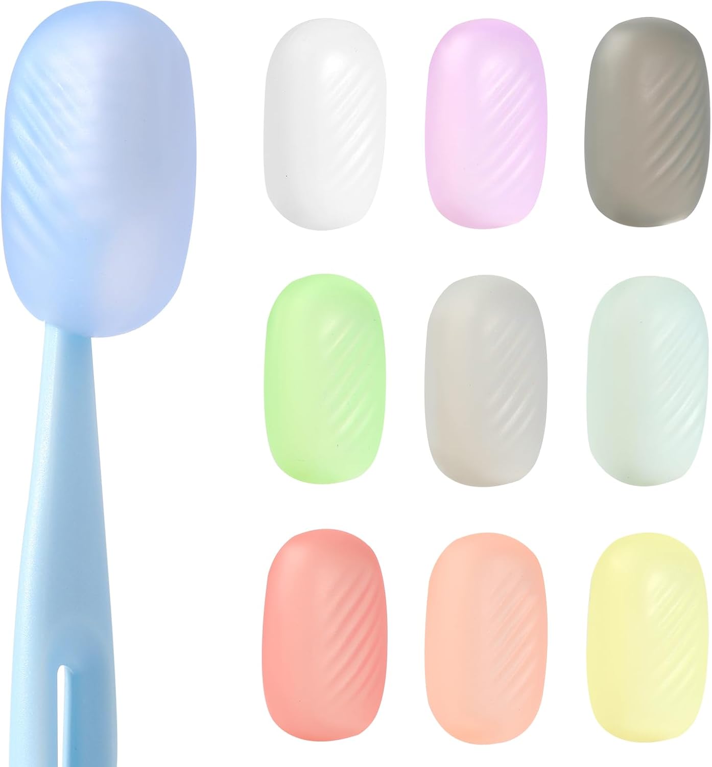 10 Packs Travel Toothbrush Covers, Silicone Toothbrush Head Caps for Electric and Manual Toothbrushes, Essential Bathroom Accessories for Home and Travel