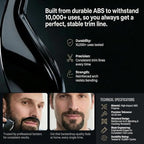 Goatee Shaper for Perfect Symmetry, Beard Shaper for Men with 5 Size Templates, Precision Goatee Template for Clean, Even Lines, Durable & Easy-to-Use Tool for Fast Home Grooming
