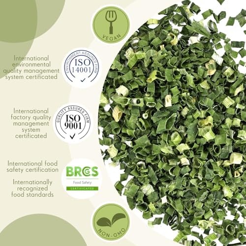 Besway Chives 3.5 oz(100g), Premium Dried Green Chives - Perfectly Chopped for Culinary Use, 100% Natural