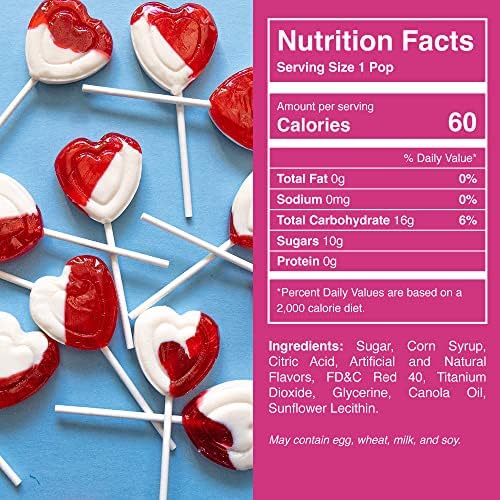 Heart Lollipops by Candy Creek, Bulk 5 lb. Carton, Strawberry Cream Wedding Favor Candy- nut free