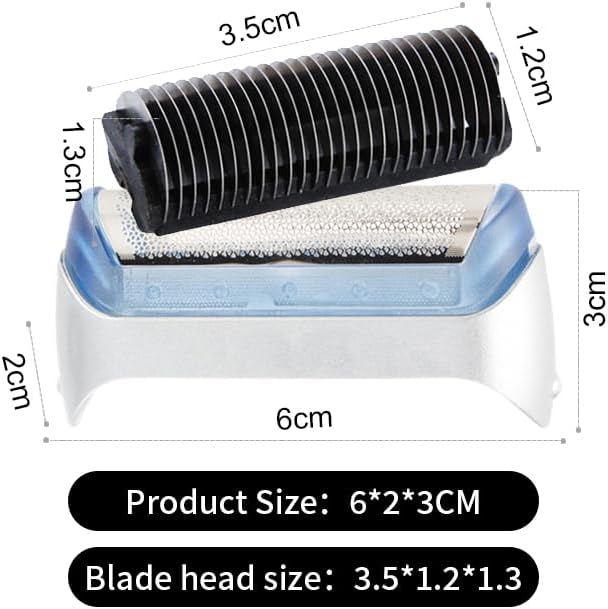 Replacement Shaver Foil and Cutter Fits Braun Cruzer 20S 2615 2675 2775 2776 2778 2864 2865 2866 2874 2876 2878 5732 5733 5734 Z20 Z30 Z40 Z50 Z60
