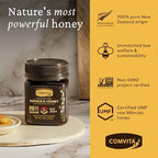 Comvita Manuka Honey UMF 10+ (MGO 263+) - Raw Manuka Honey New Zealand, Pure & Unpasteurized, Superfood for Immune Health, Use in Tea, Wild, Monofloral, Non-GMO - 250g (8.8 oz)