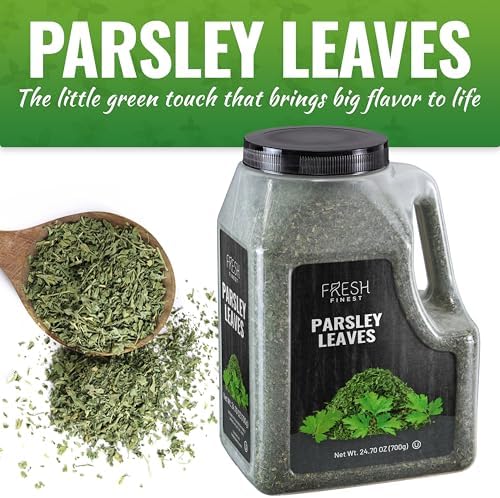 Fresh Finest Parsley Flakes Spice 24.70 oz – Bulk Dried Parsley Leaves in Jar, Non-GMO, Kosher, Gluten-Free, Flavorful Herb Seasoning