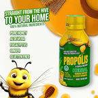 Natural Propolis Cough Syrup for Adults, Immune Support Booster with Bee Honey Extract, Herbal Throat Soothing, Natural Ingredients and Plant Extracts