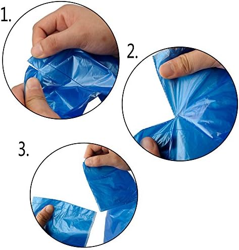 5 Gallon Trash Bags, Blue Garbage Bags, 120 Counts