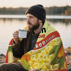 Noodle Soup Chicken Flavor Ramen Blanket, Noodle Blanket, Funny Instant Ramen Noodle Gift Soft Cozy Lightweight Flannel Blanket Plush Throw Blankets for Couch Sofa Bed (50"x40")