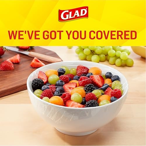 Glad Cling N Seal Plastic Wrap for Food, Airtight Seal, 300 Square Foot Roll (Pack of 4)