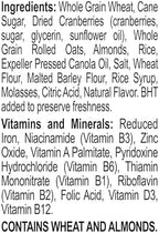 Great Grains Cranberry Almond Crunch Breakfast Cereal for Adults, Dried Cranberries and Almonds, Made with Whole Grain, Non-GMO, Heart Healthy, 14 OZ Box (Pack of 3)