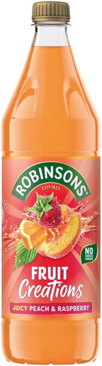 Robinsons Fruit Creations Peach & Raspberry Squash, 1L