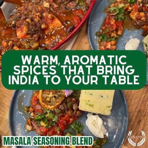 Taste of India: Masala Seasoning Blend | Gourmet Spice | All Natural Mix, Non GMO | Hand Made, Small Batch Spice Mix | Made in USA | Artisanal Seasoning | GLP-1 Friendly | Magnetic Tin | Sustainably Sourced | Ultra Premium | Gustus Vitae