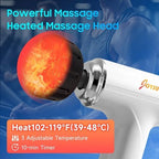 Massage Gun with Heat – Powerful Deep Tissue Massager, Handheld Mini Massage Gun for Full-Body Muscle Relief, Portable Muscle Massager for Home,Travel,