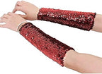 RARITYUS Sparkle Oversleeves Sequin Arm Sleeve Shiny Stretchy Elbow Cuffs for Performance Cosplay Halloween Costume