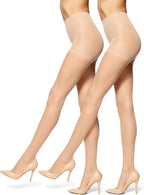 No Nonsense Women's Control Top Pantyhose With Sheer Toe