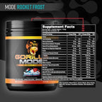 Gorilla Mode Pre Workout - Massive Pumps · Laser Focus · Energy · Power - L-Citrulline, Creatine, L-Tyrosine, Betaine, Hydroprime®, Alpha-GPC, 400mg Caffeine, Huperzine A - 792g (Rocket Frost)
