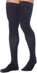 Sigvaris Dynaven 972 20-30 Men's Closed Toe Thigh High Compression Stockings Black XS Short