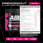 All Black Everything Pre-Workout Powder | Preworkout Energy Drink Mix | 350mg Caffeine | Beta Alanine & Citrulline | Energy Supplement for Men & Women | Baddy Berry | 30 Servings