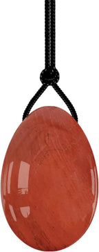 MYMEO Drilled Yoni Egg 30X20mm Natural Stone Jade Eggs Crystal Massage Ball Kegel Exercise Tools,Redstone Eggs