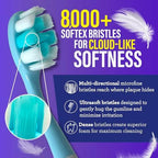 GuruNanda Butter On Gums Toothbrush, ADA Accepted, with 8000+ Ultra Soft Softex Bristles for Sensitive & Receding Gums, Perfect for Whiter Teeth, 6 Ct