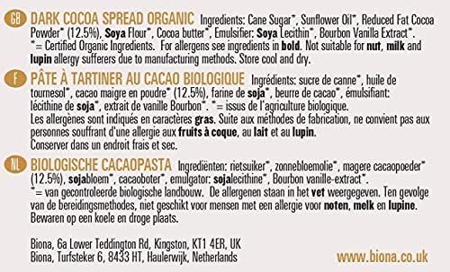 Biona Dark Chocolate Spread Organic-Vegan 350g-3 Pack