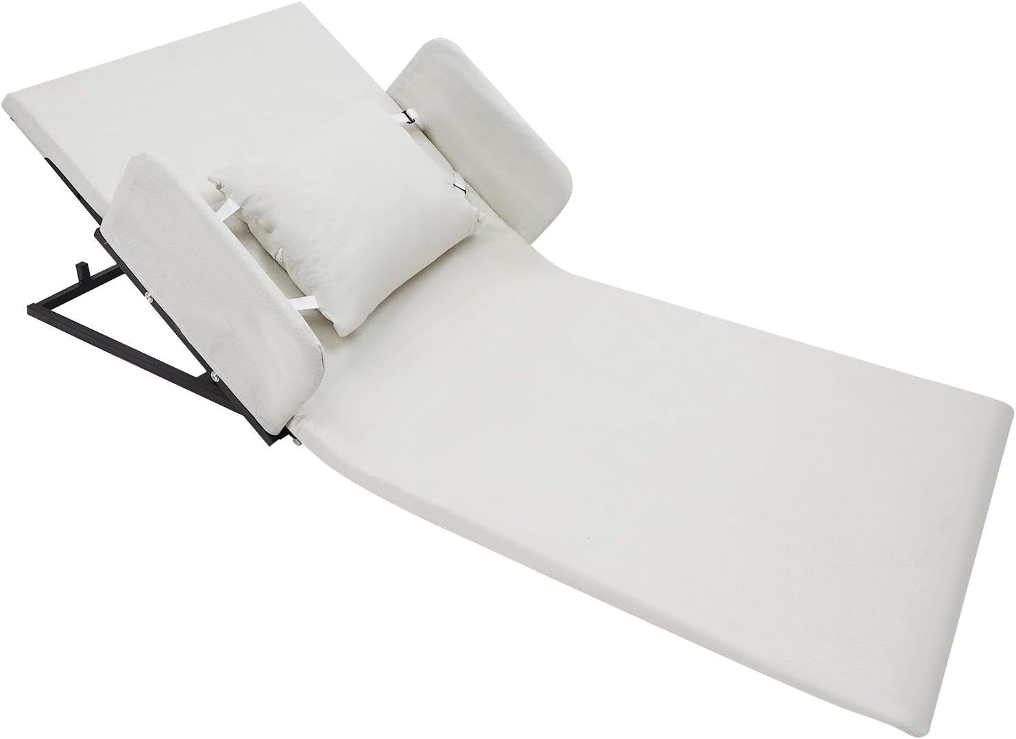 Electric Lifting Backrest with Armrests for Elderly Adjustable White Lift Bed Soft Cushion Capacity Easily Getting Up Pregnant Women Patient Handicap Back Lumbar Support 2-80° Angle 600W 110V