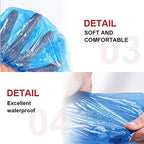 Greenour Pack of 100/1000/2000 Plastic Sleeves Covers Disposable Waterproof Arm Sleeve Protectors Blue 16" with Elastic
