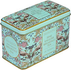 New English Teas Song Thrush and Berries Tea Tin in Green with 40 English Breakfast Teabags