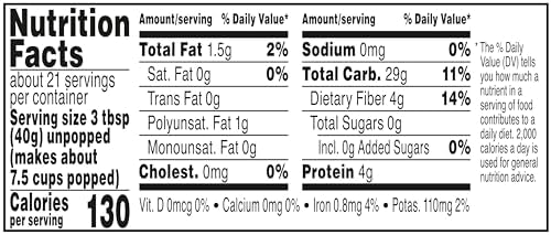 Orville Redenbacher's Gourmet Popcorn Kernels, Original Yellow, 4g Fiber Per Serving, 30 oz.