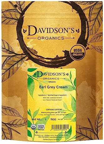 Davidson's Organics, Earl Grey Cream, Loose Leaf Tea, 16-Ounce Bag