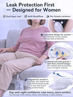 Leak-Proof Female Wearable Urinal System for Women 100-330 lbs, Medical Grade Silicone Collector with 5 ft Tube Tube, 3 Reusable Leg Bags, Discreet Incontinence Kit for Travel & Home Care, Plus Size