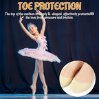2 Pairs (1 Silicone & 1 Sponge), Toe Pads for Pointe Shoes, Comfortable Cushioning for Ballet Dancers, Soft Material for Pointe Shoe Protection