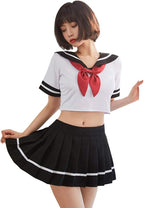 SINMIUANIME Sexy Lingerie Female JK Uniform Cosplay Lingerie Japanese Sailor Soft Cute Student Suit