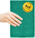 DecorRack 6 X-Large Scouring Pads 9" x 6" Extra Large Dish Pad for Heavy Duty Cleaning, 100% Bigger Than Standard Size (6 Pack)