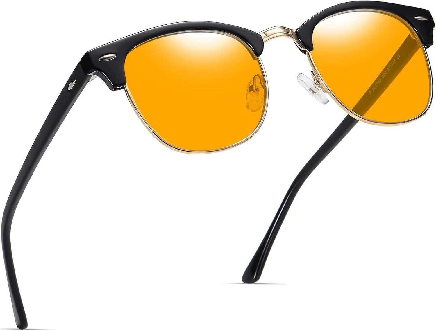 Blue Light Blocking Glasses Vintage Half Frame UV Clear Lens Anti Eyestrain Computer Gaming Glasses for Women Men(P49)