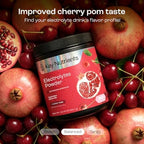 KEY NUTRIENTS Multivitamin Electrolytes Powder No Sugar - Sweet Cherry Pom Electrolyte Powder - Endurance & Energy Supplement - Hydration Powder - No Calories - 90 Servings - Made in USA