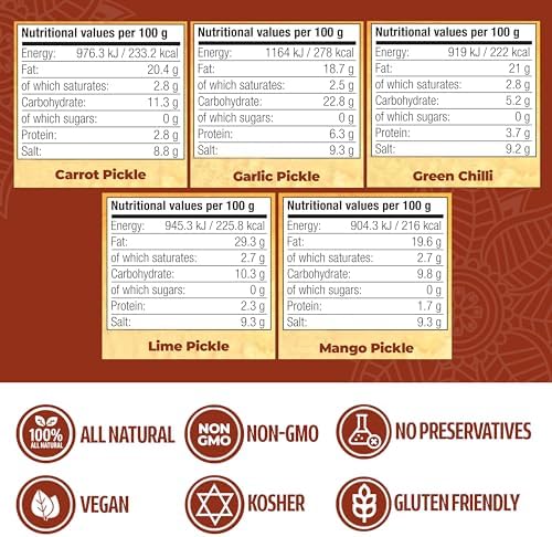 Ashoka 1932 | All Natural | Pickle in Olive Oil | Lime Pickle | Gourmet Pickle | Rich Blends of Spices | Great with Lentils | Pickle Relish | Vegan | Kosher Certified | 300 Grams (Pack of 2)