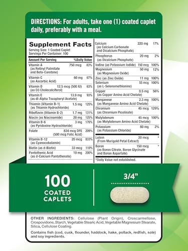 Nature's Truth Multivitamin for Adults 50+ | Non-GMO & Gluten Free Daily Supplement | Plus Vitamin D, C, and B Vitamins