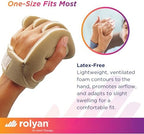 Rolyan Sof-Foam Palm Shield for Left Hand, Finger Separators and Soft Foam Cushion for Hand Contracture Support, Non-Latex Hand Protector for Stroke Recovery, Elderly, or Surgery Aftercare