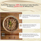 Authentic Japanese Buckwheat Soba Noodles 100% buckwheat flour – Healthy, Gluten-Free, Soba for Hot & Cold Dishes – Perfect for Ramen, Stir-Fry, Salads & More (17oz / 400g) With our original eating instructions Japanese food