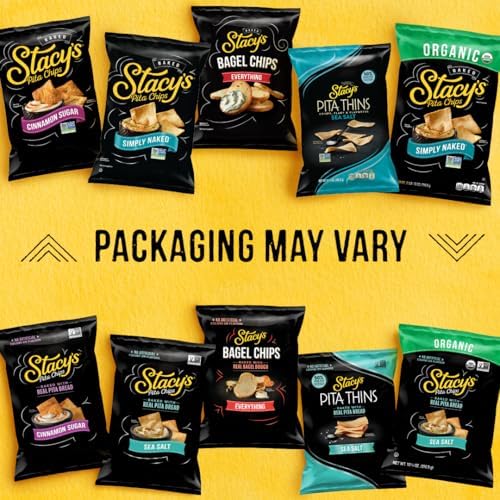 Stacy’s Pita Chips, Sea Salt, No Artificial Colors or Flavors, 1 Oz (Pack of 6)