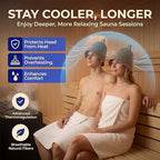 Premium Ultra Soft Grey Sauna Hat for Women and Men — 100% Natural Wool — Ultra Soft, Breathable, Itch-Free and Odor Resistant Sauna Cap