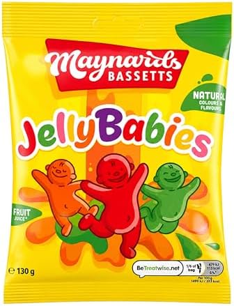 Maynards Bassetts Jelly Babies 130g x3, Soft Chewy