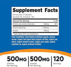 Nutricost Choline & Inositol Supplement (1,000mg) 240 Capsules - 500mg Choline, 500mg Inositol, GMO-Free, Gluten-Free, 120 Servings