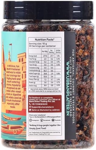 Urban Platter Banarasi Paan Mukhwas | 10.58 Oz (300g) | Traditional Indian Mouth Freshener | Refreshing After-Meal Digestive | Sweet, Aromatic & Flavorful Blend | Vegan & Travel-Friendly Snack
