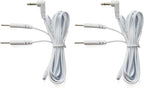 DC 3.5mm Length 60'' Electrode Wires for Tens EMS Machine 2-pin Cables Standard Connection 3.5mm Reusable 2mm Plug in Long-Life Massage Machine, Pack of 2