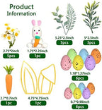 Easter Cake Topper Egg Cake Decorations Rabbit Carrot Figurine Bunny Ears Cake Topper for Easter Festival Birthday Fairy Garden Themed Birthday (Style 1)